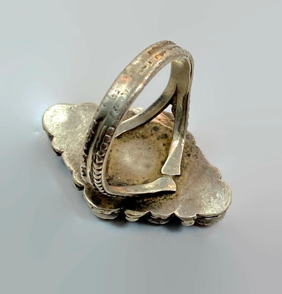 Old Silver Ring, Pakistan, Middle Eastern, Vintag… - image 4