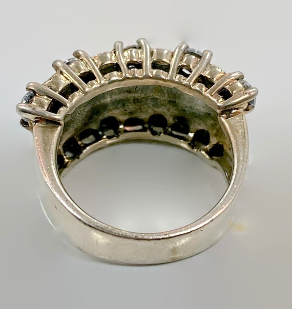 Black Marcasite Ring, Sterling Silver, Vintage Ri… - image 5