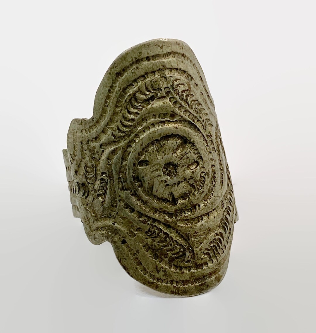 Afghan Ring, Vintage Kuchi, Middle Eastern, Etched, Size 9 1/2, Wide ...