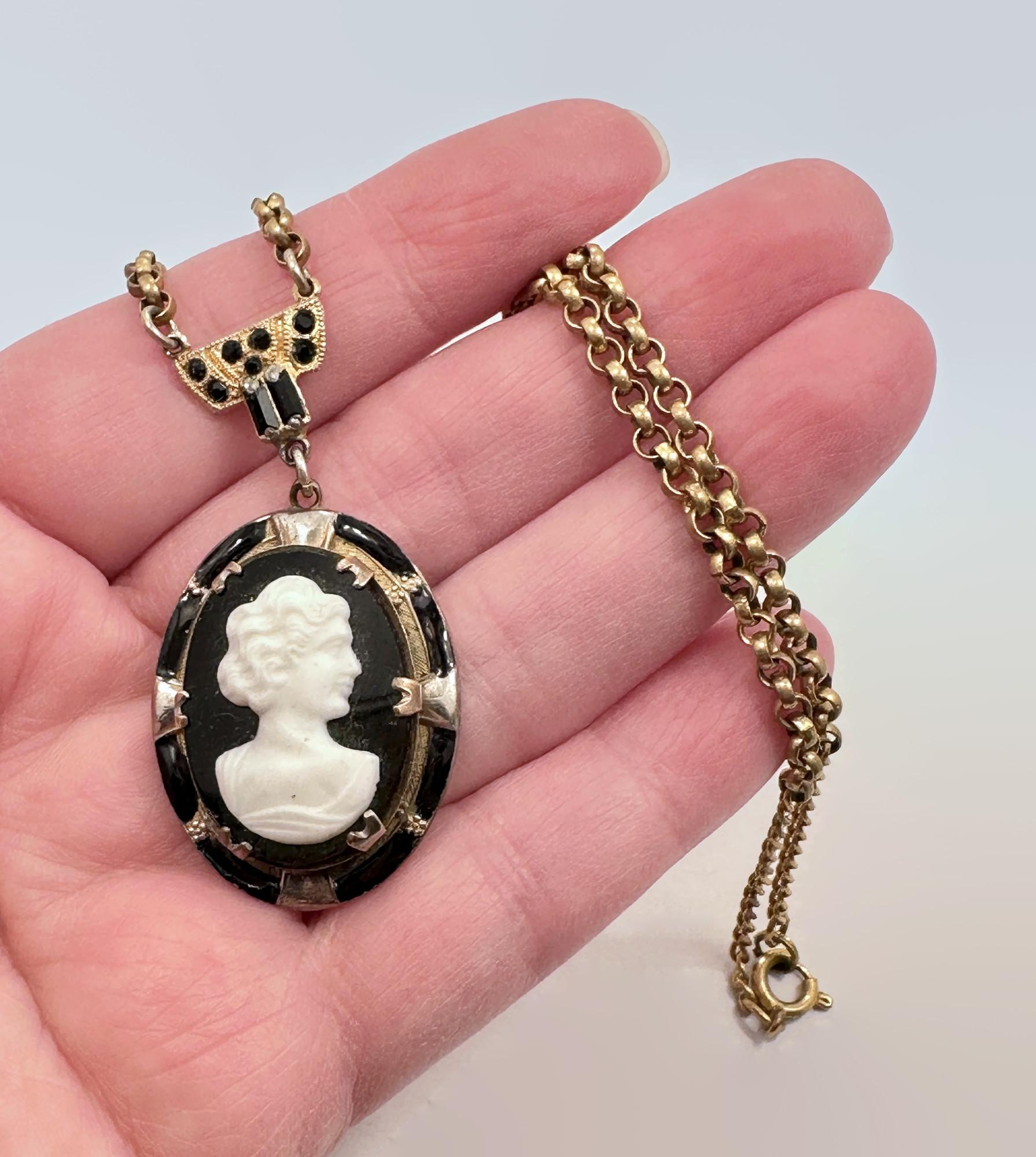 ヴィンテージカメオ チェーンネックレス EIMY ISTOIRE エイミーイストワール eimy istoire カメオチェーン