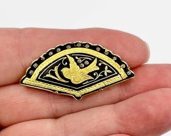 Broche camée vintage, broche pour femme camée en verre allemand, épingle camée pour costume - France
