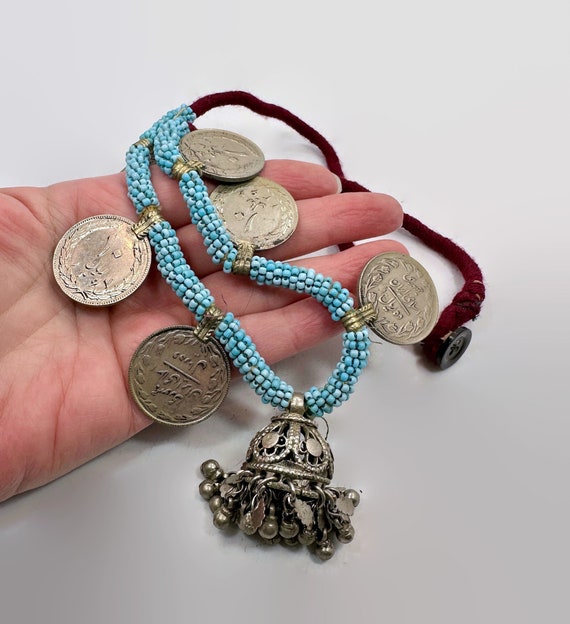 Coin Necklace, Afghan, Vintage Necklace, Middle E… - image 3