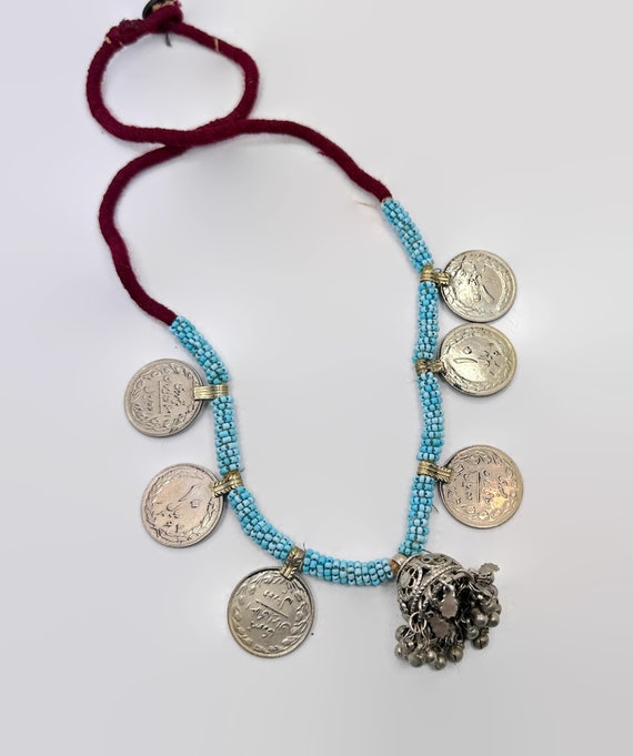 Coin Necklace, Afghan, Vintage Necklace, Middle E… - image 5