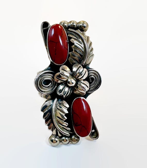 Red Jasper Ring, Esperanza, Silver, Signed, Mexic… - image 6
