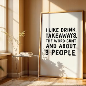 I Like to Drink Print, Funny Quote Prints, Quote Prints, I Like Drink Print, Funny Wall Art, Funny Prints, Funny Posters, Funny Gifts