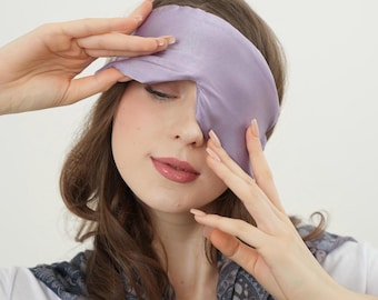 Satin Sleep Mask – Light Blocking, Anti-Crease | Purple