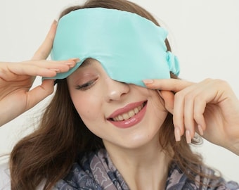 Satin Sleep Mask – Light Blocking, Anti-Crease | Menthe