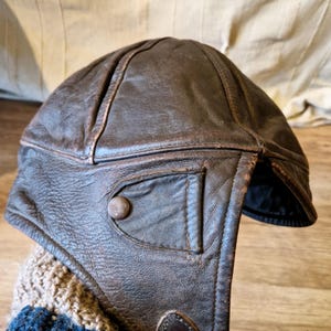 Old Leather Pilot Helmet - Etsy