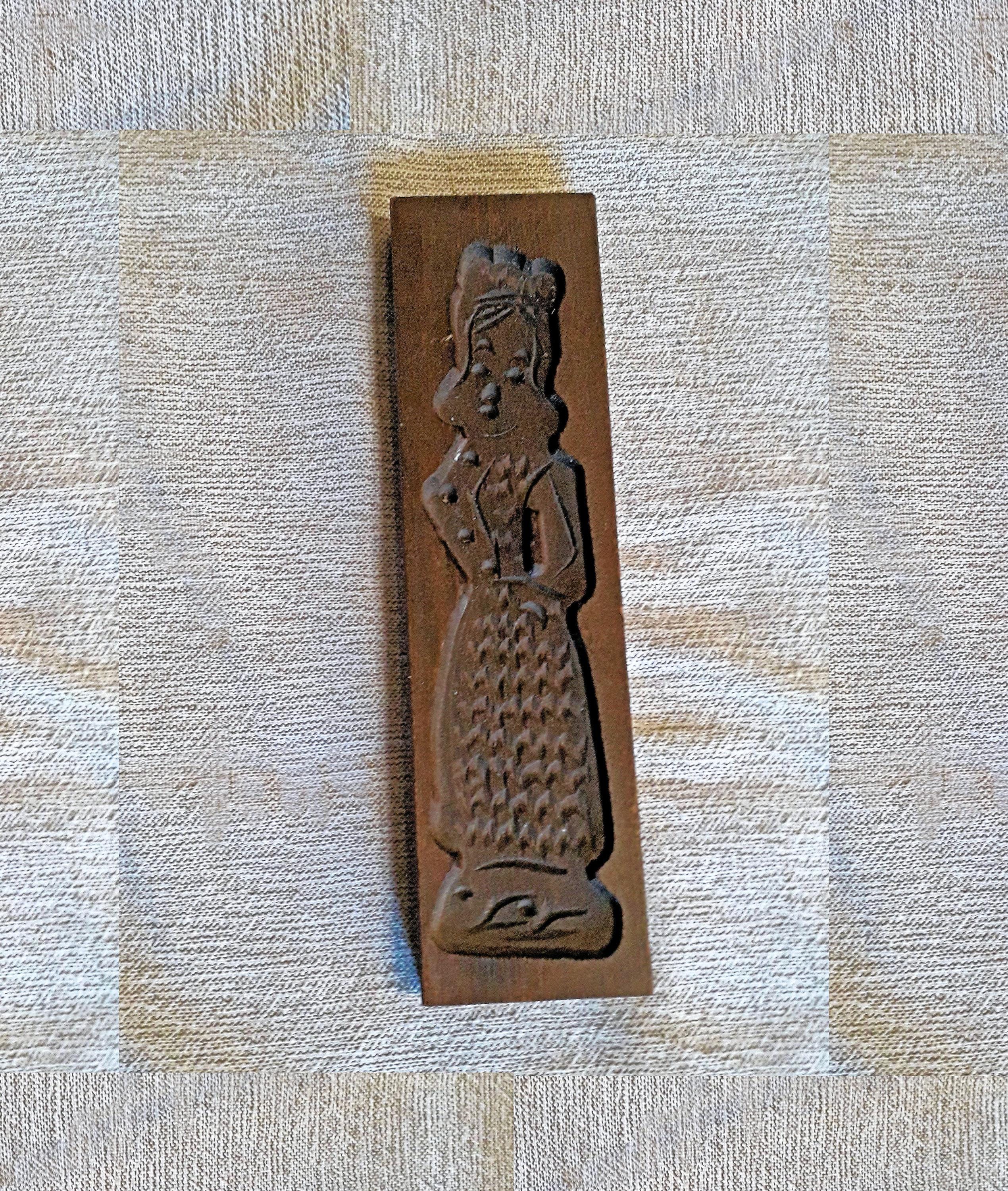 Moule à Biscuits En Bois De Hêtre - Tampon Sculpté En Forme De Cœur 10x10 Cm Pour Pâtisserie