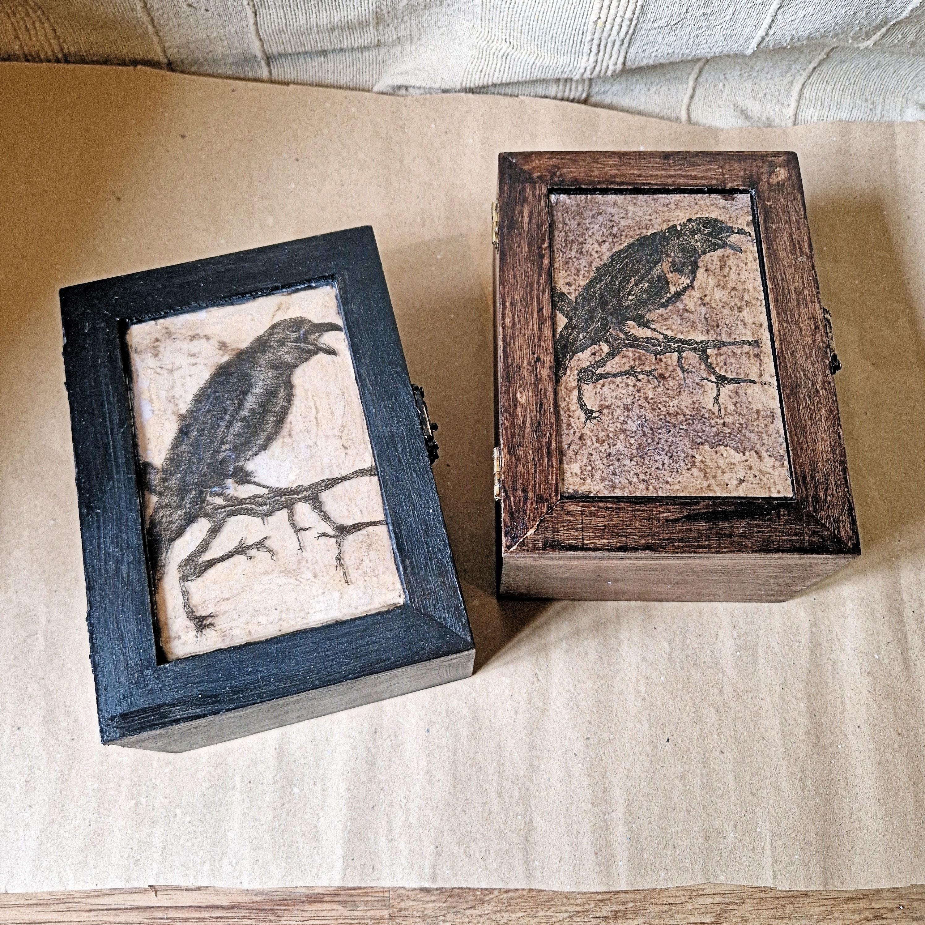 Boîte à Bijoux Vintage - Décor Floral Et Oiseaux - Occasion Avec Traces D'Usage