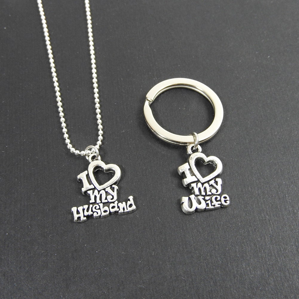 I Love My Husband Necklace and I Love 