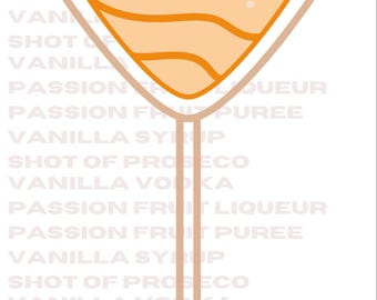Passion Star Martini Print