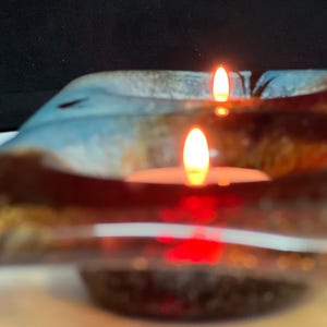 Handmade Fused Glass Candleholders