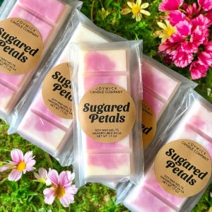 Sugared Petals Wax Melt Snap Bar | Highly Scented, Natural Soy Wax, Non-Toxic