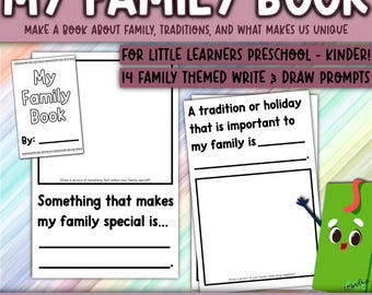 My Family Book | SEL Writing & Drawing Prompts (Digital Download)