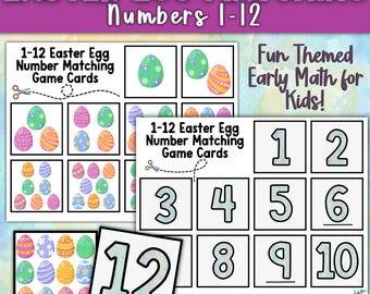 Easter Egg Math: nummerherkenningsspel (digitale pdf)
