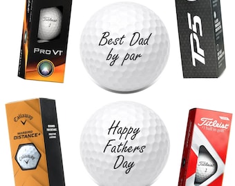 Fathers Day Golf Balls: Best Dad by par - Golf Gift
