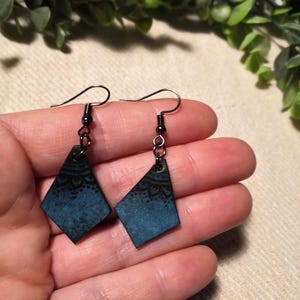 Blue dangle earrings