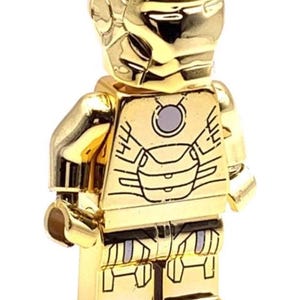 Chrome gold Ironman minifigure