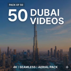 Vídeos nocturnos de lujo en Dubái / Clips urbanos en 4K para creadores / Imágenes urbanas estéticas para redes sociales