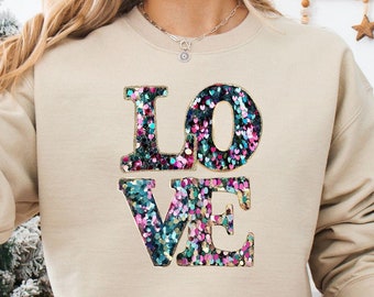 Floral Love Shirt, Love Shirt for Girlfriend, Valentines Day Gift, Happy Valentines Shirt, Cute Love Tees, Mom Birthday Gift, Gift for her