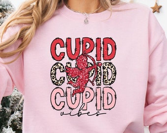 Cupid Vibes Valentine's Day Shirt, Cupid Vibes Sweatshirt, Woman Valentine's Day Shirt, Happy Valentine's Day, Valentine's Day Gift