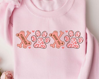 XOXO Dog Paw Shirt, Dog Valentine's day Tee, Dog Mama Valentine, Dog Mom Shirt, Dog Lover Shirt , Furever Woof You , Animal Lover Gift