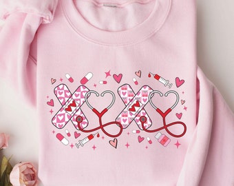 XOXO Nurse Valentine's Day Shirt, Nurse Gift For Valentine, Valentine Nurse Tee, Nurse Love T-Shirt, Nursing Sweatshirt, Nurse Apparel