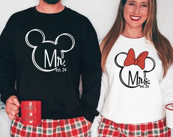 Mr and Mrs Est Shirt, Wedding Shirt, Just Married Shirts, Valentine Gift, Valentine's Day Shirt, Couple Matching Shirt for Valentine Day