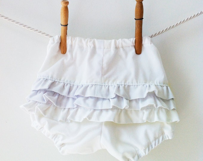 Cotton Frilly Bloomers Ruffle Baby Bloomers Baptism Etsy