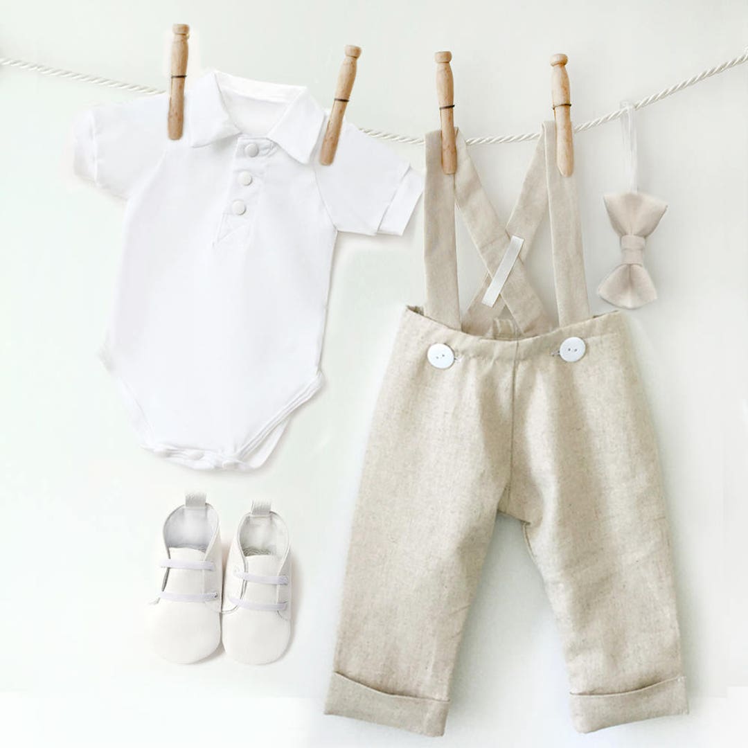 Baby Boy Linen Outfit Toddler Linen Pants Ring Bearer Outfit Etsy
