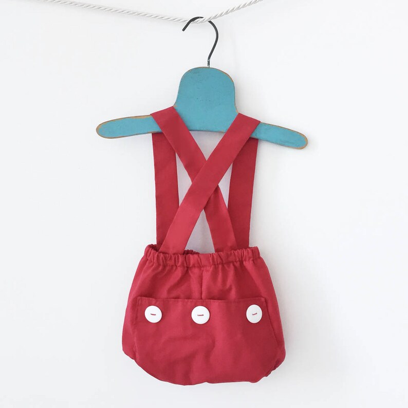 Baby Boy Girl Bloomers Boys Girls Red Suspender Bloomers Etsy
