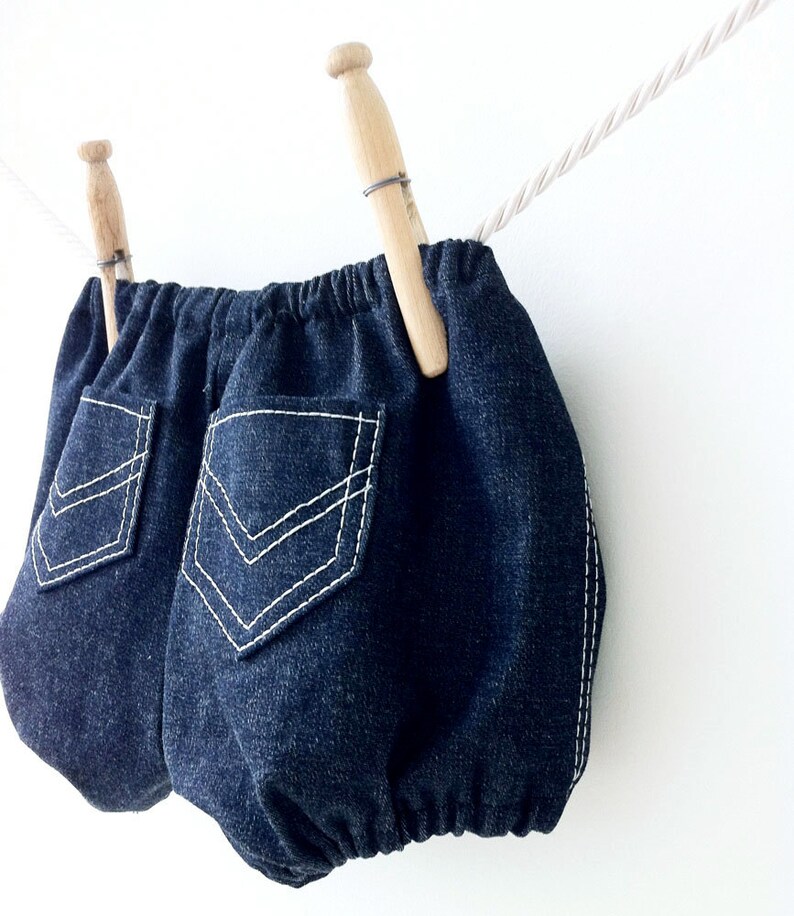 Unique Denim Baby Shorties Newborn Diaper Cover Baby Boys Etsy