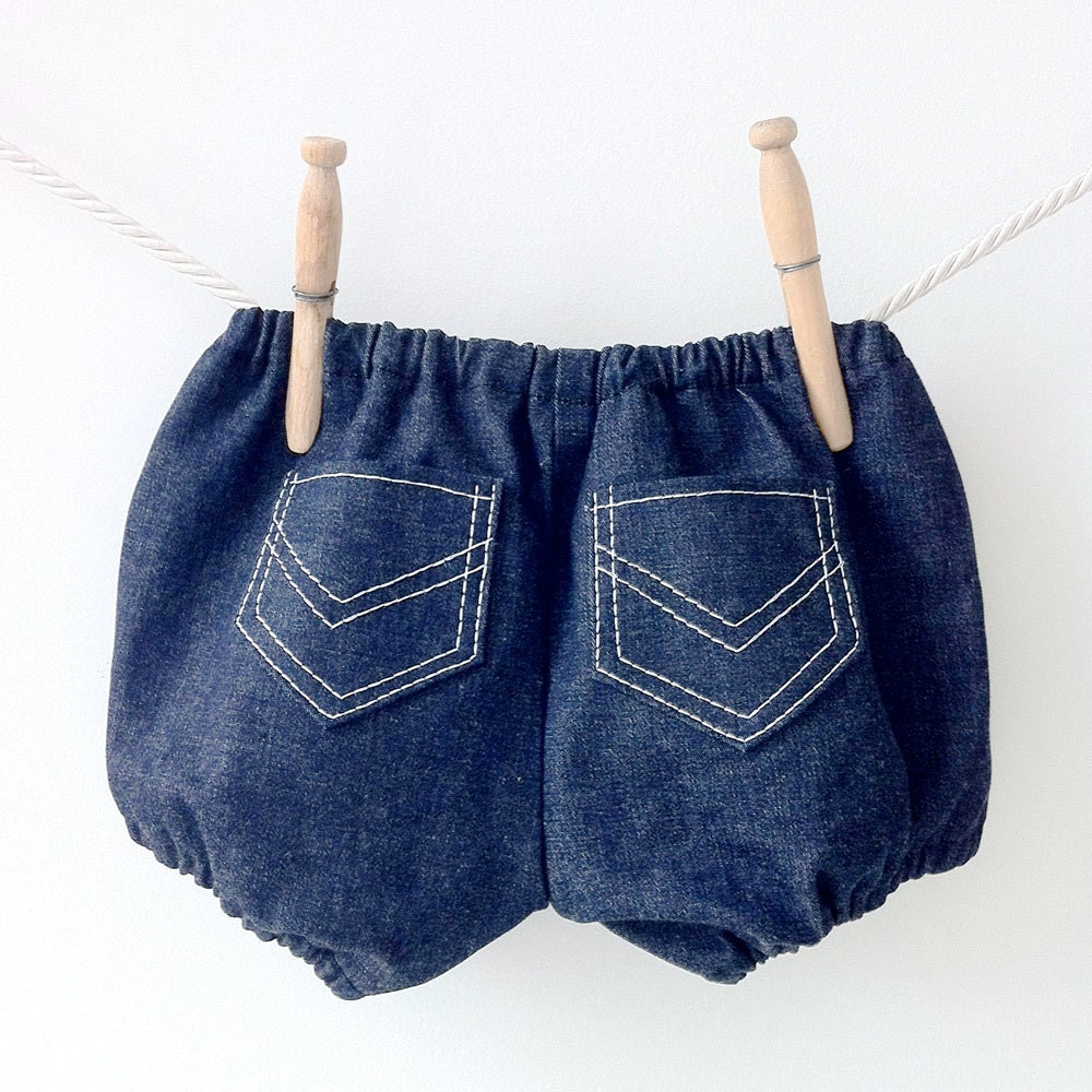 Denim Jean Diaper Covers Baby Boy Bubble Shorts Baby