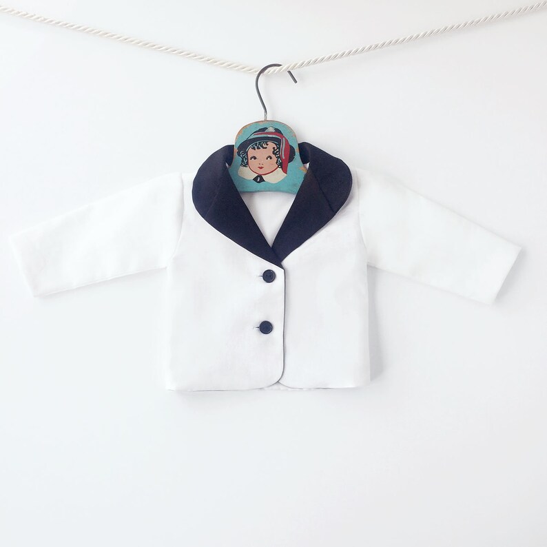 Baby Tuxedo Jacket Linen Baby Tux Suit Jacket Baby Wedding Etsy