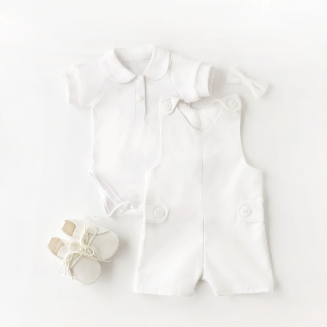 Baby Boy Overalls Baby Boys Baptism Oufit Overall Shorts Etsy