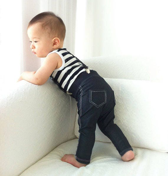 Baby Stretchy Jeans Dark Wash Baby 