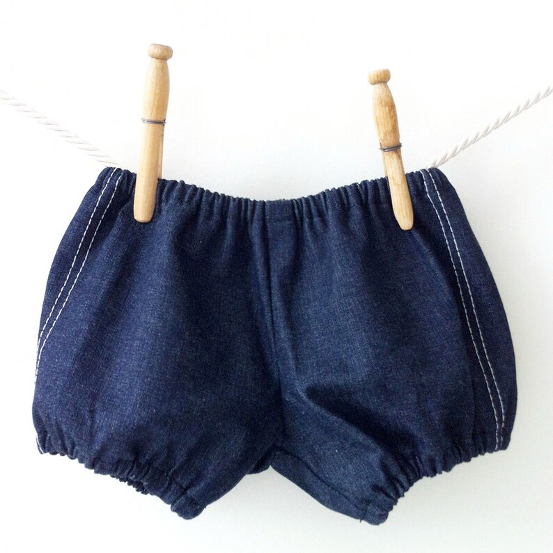 Unique Denim Baby Shorties Newborn Diaper Cover Baby Boys Etsy