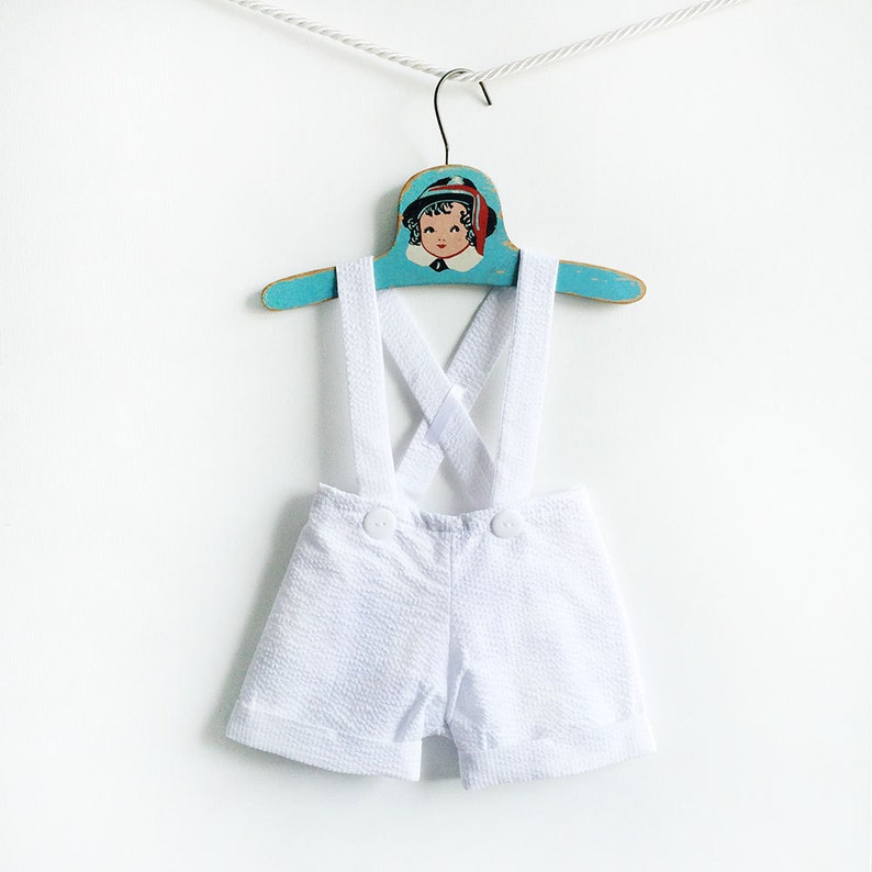 Baby Boy White Shorts Toddler Boy Baptism Outfit Seersucker Etsy