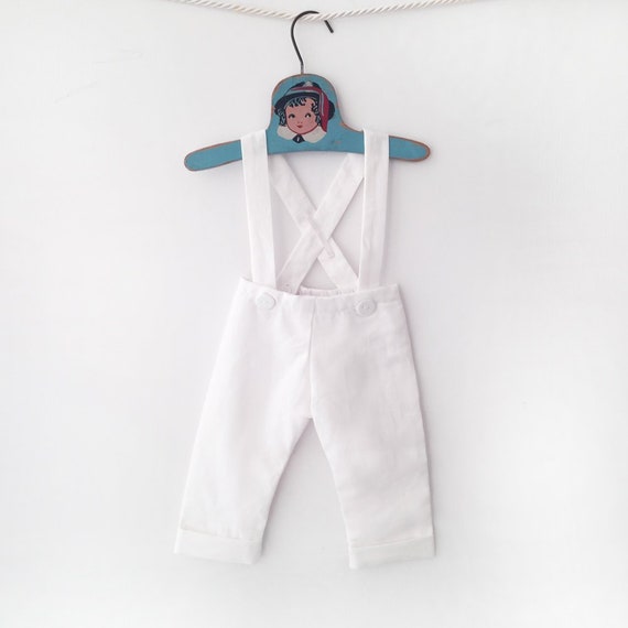 baby boy white linen outfit