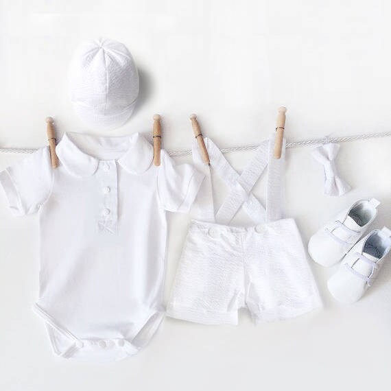 baby boy christening shorts outfit