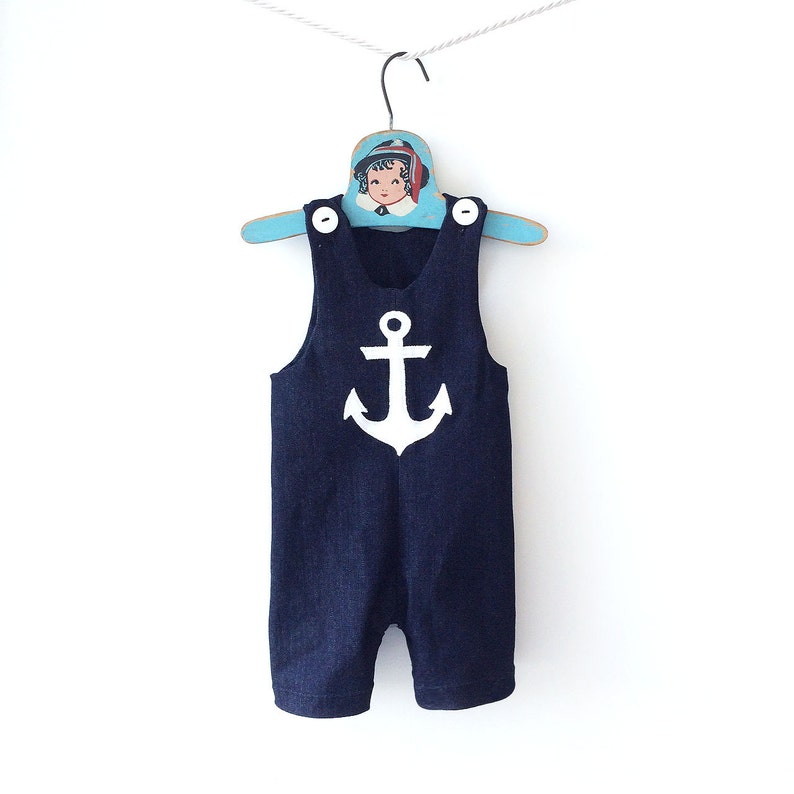 Nautical Baby Boy Overalls Baby Anchor Sailor Outfit Baby Etsy