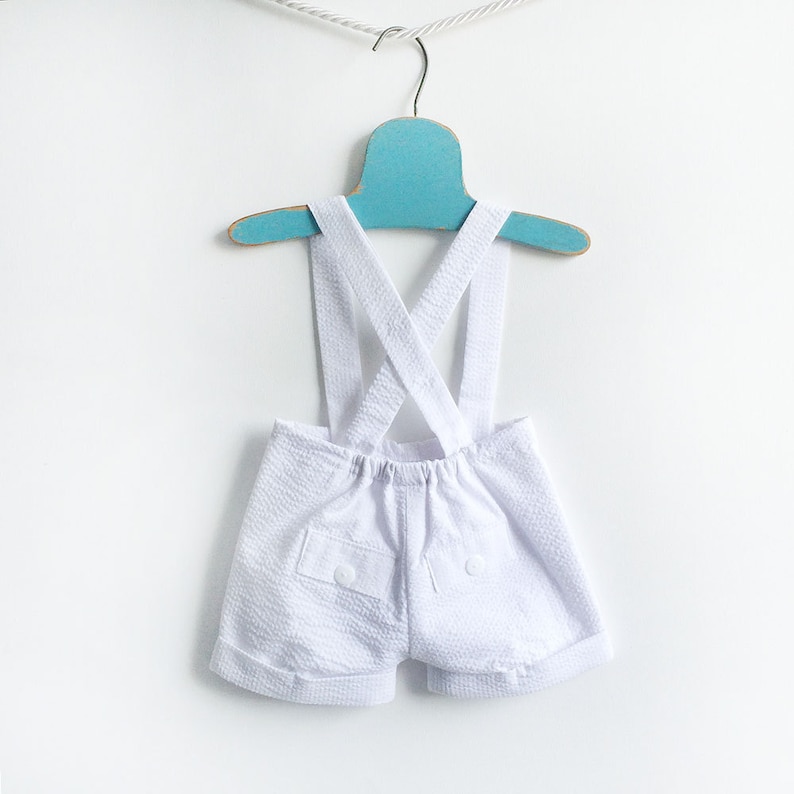 Baby Boy White Shorts Toddler Boy Baptism Outfit Seersucker Etsy