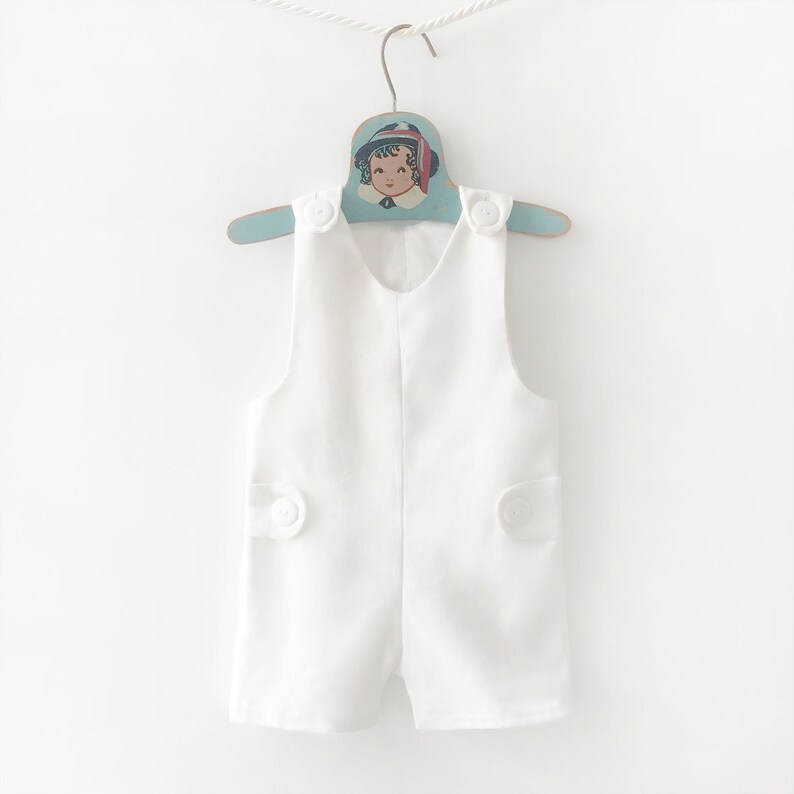 Baby Linen Overalls Toddler Boy Clothes Boys Baptism Outfit Etsy
