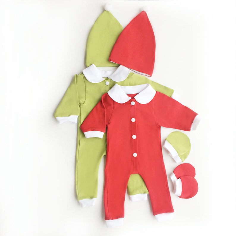 red and green christmas outfits