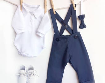 Navy Blue First Thanksgiving Baby Boy Clothing • Boy Autumn Wedding Outfit • 1st Thanksgiving Outfits • Turkey Day • Boy Autumn Outfit