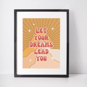 Positive Affirmations Poster Wall Art, Inspirational Motivational Quote Print, Home Office Decor, Self-Care Gift