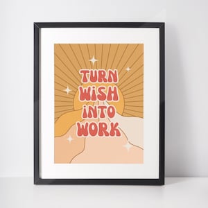 Positive Affirmations Poster Wall Art, Inspirational Motivational Quote Print, Home Office Decor, Self-Care Gift