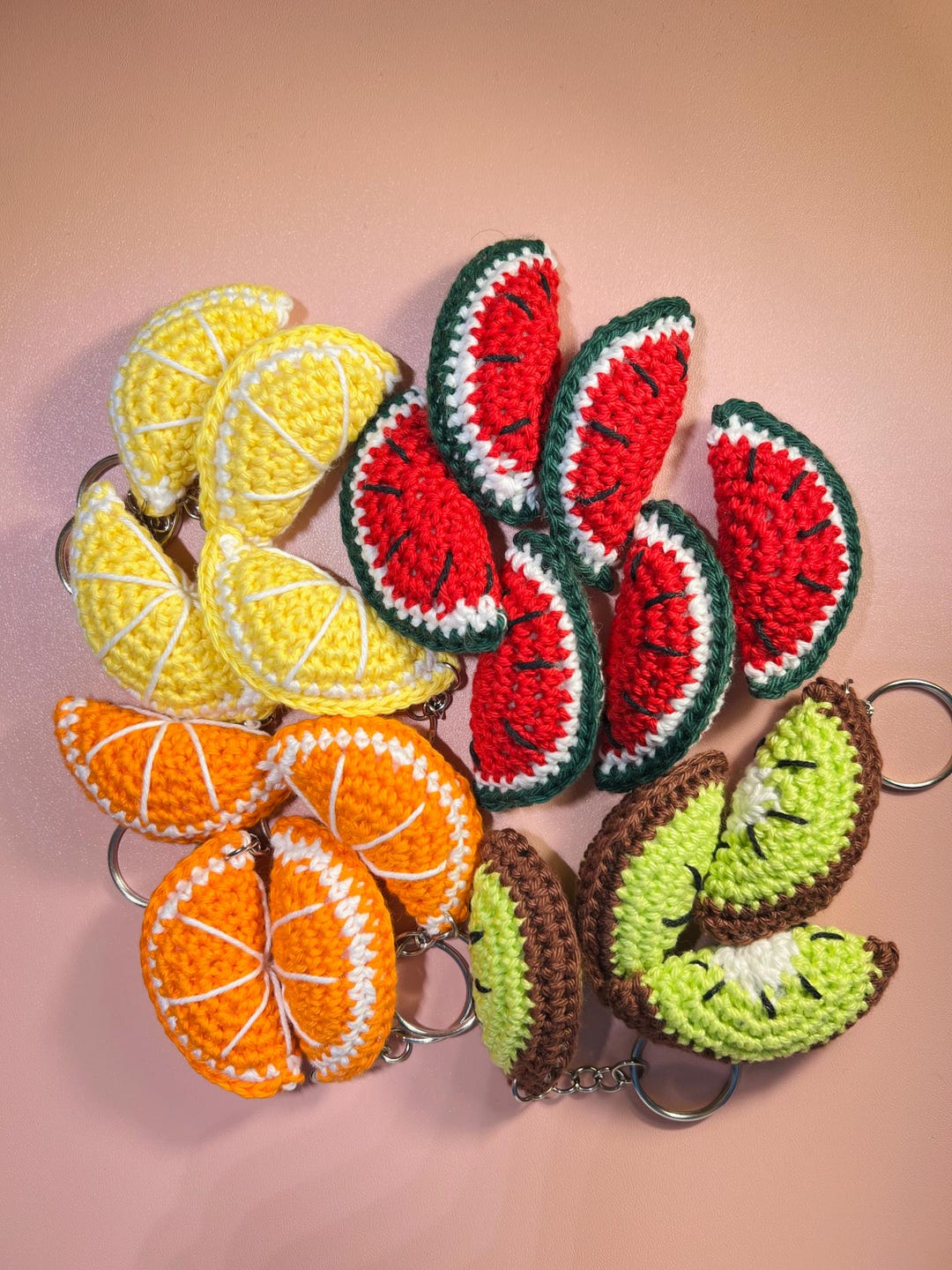 Crochet Fruit Slice Keyrings | Fruit Slices | Crochet Keyrings | Fruit ...