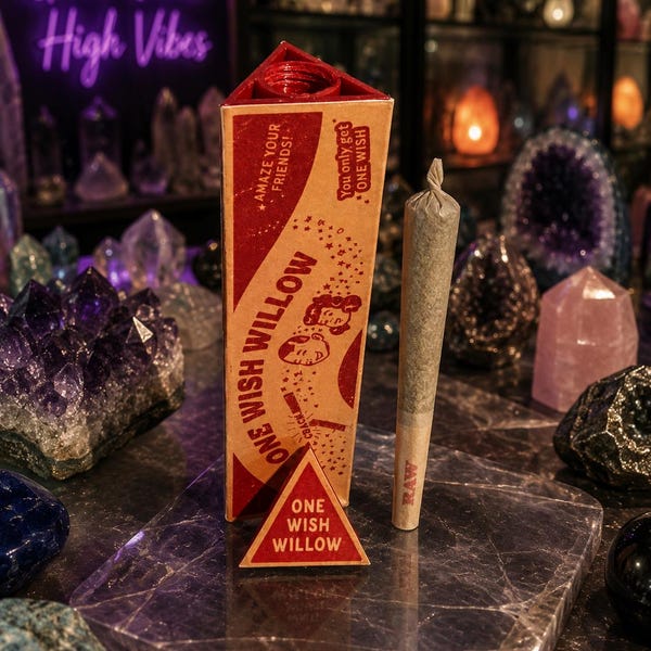 One Wish Willow Pre Roll Holder | Pocket Cone Container | Hidden Storage Stash Box | Horror Movie Inspired